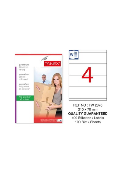 Tanex Tw-2370 Sevkiyat ve Lojistik Etiket 210x70 mm