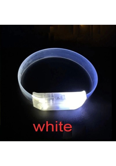 3 Modlu Pilli Led Işıklı Esnek Parti Bilekliği Beyaz 3+