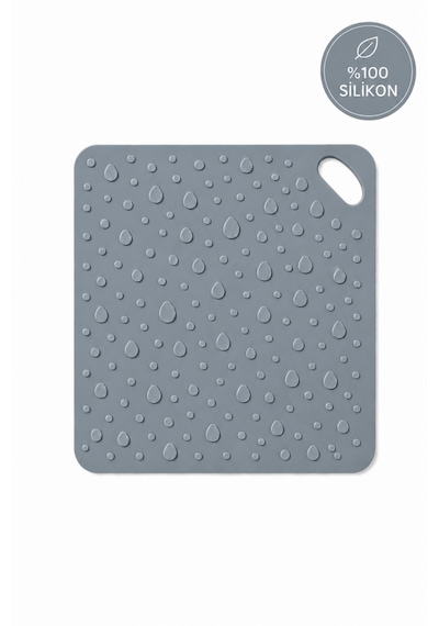 Siliconly Silikon Kötü Koku Önleyici Mat, Banyo Mutfak Lavabo Balkon Gider Kapatıcı Kapak ,böcek Önleyici 12 Cm Gri