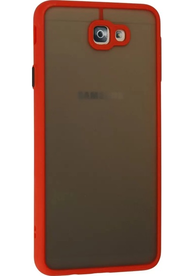 Newface Samsung Galaxy J7 Prime Kılıf Montreal Silikon Kapak - Kırmızı