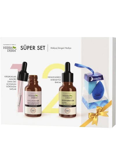 Herbaderm Super Set 4 + Makyaj Süngeri