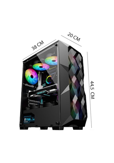 Izoly ST999495 i5-10400F 16 GB 512 GB M.2 NVMe RX580 8 GB Free Dos Masaüstü Oyuncu Bilgisayarı