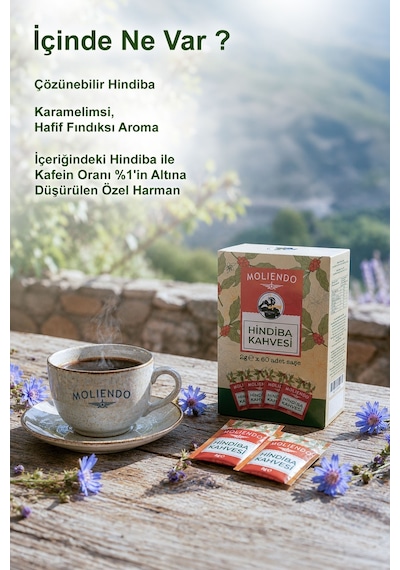 Moliendo Hindiba Kahvesi 60 Tek İçimlik Paket 120 G Çözünebilir