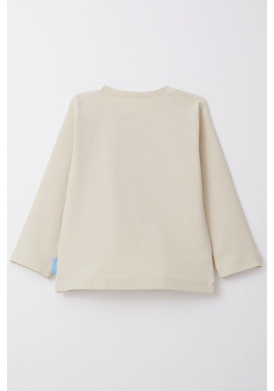 Breeze Erkek Çocuk Uzun Kollu Tişört Basic 1-4 Yaş, Krem-krem Krem