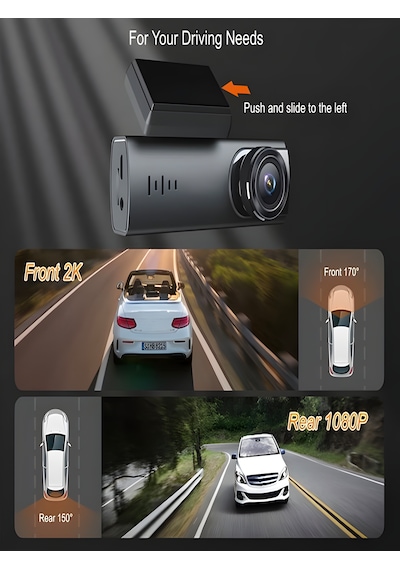 1080p Wi-fi Mini Araç Kamerası 170 Geniş Açı, Gece Görüş, Döngüsel Dvr Kayıt, Dash Araba Cam