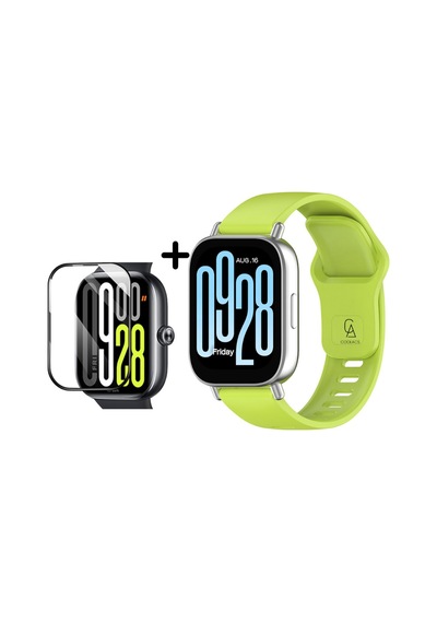 Xiaomi Redmi Watch 5 Active Uyumlu Yumuşak Silikon Kordon Ve Kavisli Ekran Koruyucu Seti