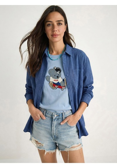 Shade Kadın Teddy Nakışlı İşlemeli Bisiklet Yaka Basic T-shirt 7533 60283952 - Bebe Mavisi Shade Kadın Teddy Nakışlı İşlemeli Bisiklet Yaka Basic T-shirt 7533 60283952 - Bebe Mavisi