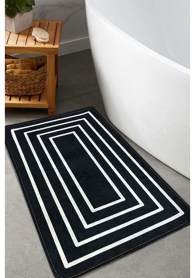 Wale Siyah 70x120 Cm Banyo Paspası Djt Renkli
