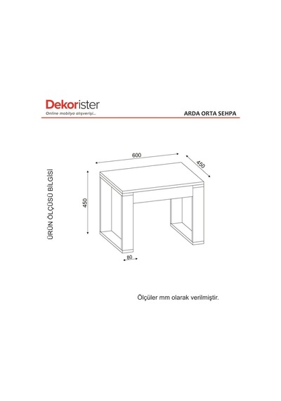 Dekorister Arda Orta Sehpa Beyaz-Cordoba