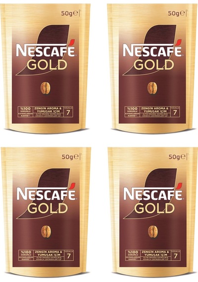 Nescafe Gold Kahve Poşet 50 Gr X 4 Adet Çözünebilir