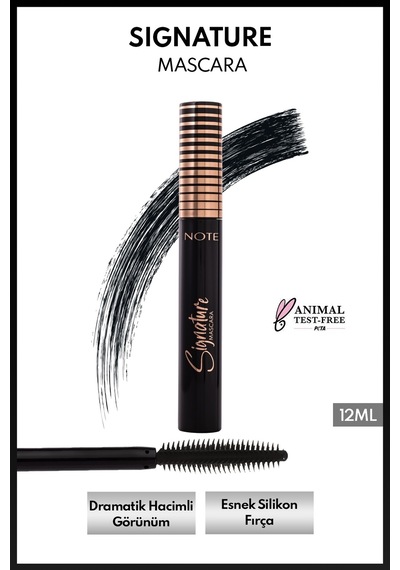 Note Signature Hacim Ve Takma Kirpik Etkili Maskara - Ultra Siyah Ultra Black