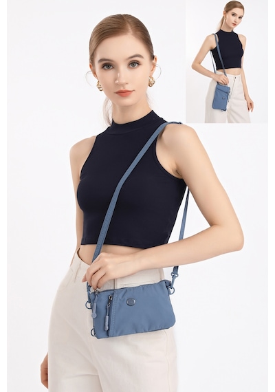 Smart Bags Siyah Ultra Hafif Kumaş Günlük Küçük Boy Kadın Telefon Para Ve Kart Çantası