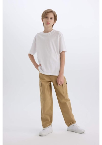 DeFacto Erkek Çocuk Loose Fit Standart Paça Gabardin Pantolon D3406A825SPBG739