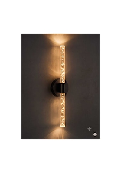 Bubbleflux Large 51 Cm Modern Tasarım Led Aplik - Duvar Lambası - Siyah - Elektrikli - Günışığı Siyah Elektrikli