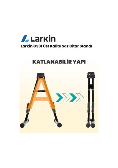 Larkin Gs01 Üst Kalite Enstrüman Gitar Standı Ayaklığı Sehpası