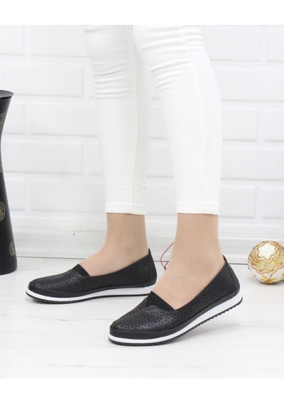 Sedef 700 Anne Günlük Comfort Ayakkabı Siyah Krem