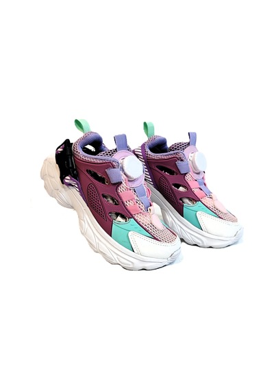 M.p One 3409 Pembe Makaralı Yazlık Kız Çocuk Spor Ayakkabı Pembe