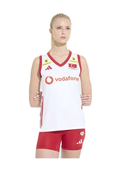 Adidas Türkiye Voleybol Milli Takim Formasi Türkiye Kadın Voleybol Milli Takım Forması Km7475 Beyaz