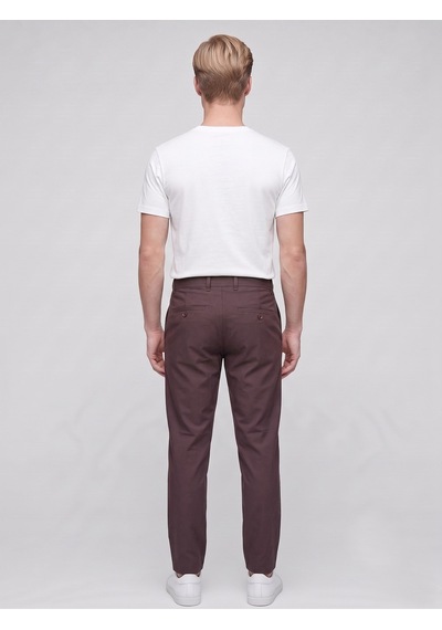 Plus Scorpion Erkek Yazlık Bağcıklı Kumaş Pantolon Slim Fit Rahat Kesim Günlük Pantolon Kahverengi