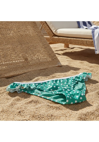 Bonbon Kadın Plaj Giyim Yeşil Renk Puantiyeli Bikini Alt Bb2623