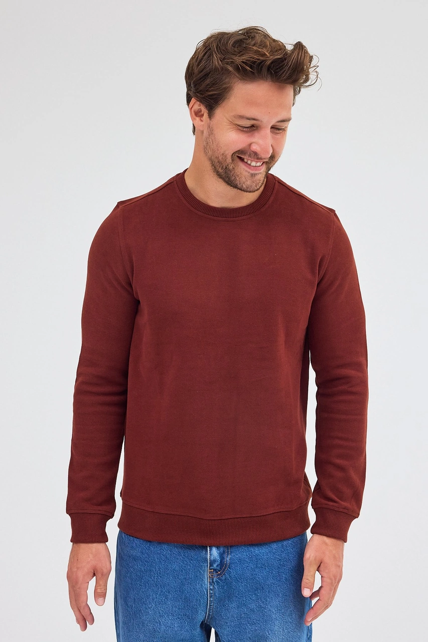 İmza Kiremit Uzun Kol Bisiklet Yaka Düz Pamuklu Comfort Fit Sweatshirt 1013255150 Kiremit İmza Kiremit Uzun Kol Bisiklet Yaka Düz Pamuklu Comfort Fit Sweatshirt 1013255150 Kiremit