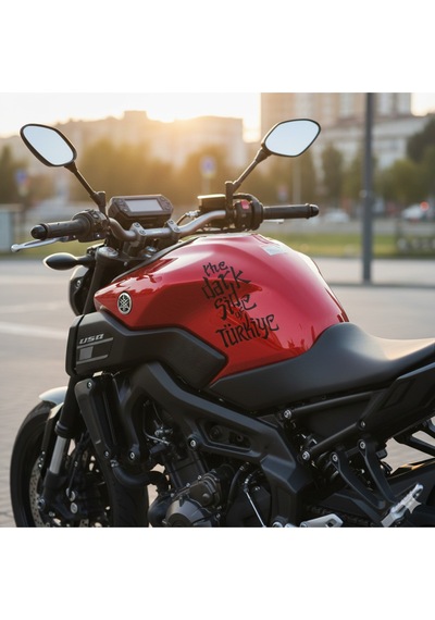 The Dark Side Of Türkiye Motosiklet Yan Depo Sticker Seti 8x14 Cm Sağ-sol 2 Adet 6 Renk