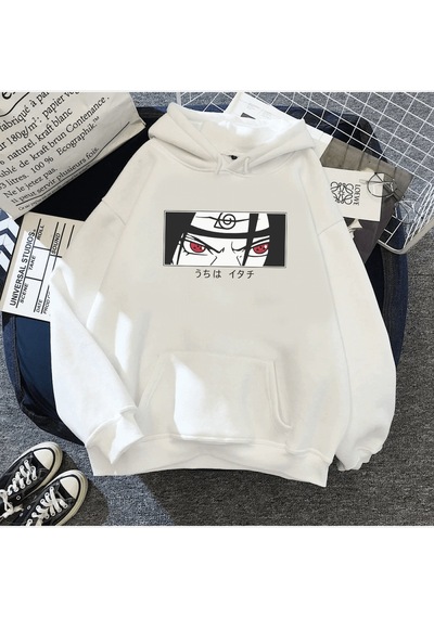 Uchiha İtachi Sharingan Eyes Kapşonlu Sweatshirt 001