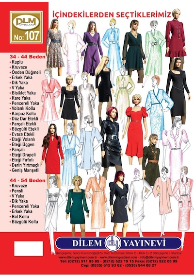 Güler Erkan Provasız Moda Elbise Kalıpları No 107