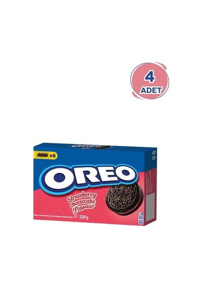 Oreo Bisküvi Çilekli 228gr - 4 Paket