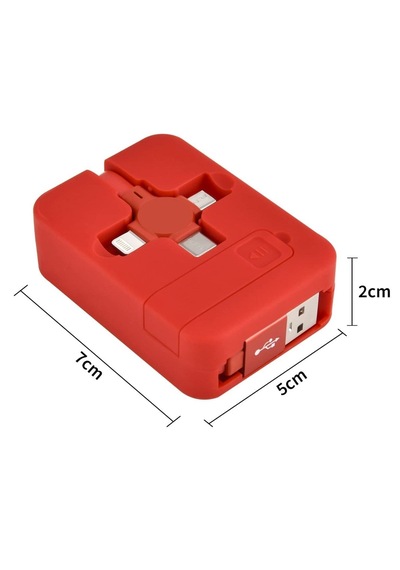 Buffer Cep Tipi 3'ü 1 Arada Usb Şarj Kablosu