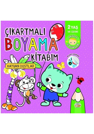 2 Yaş Ve Üzeri Çıkartmalı Boyama Kitabım Seti 4 Kitap