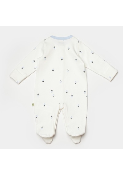 Biorganic Love Floral Yenidoğan Bebek Tulum 60791 Ekru