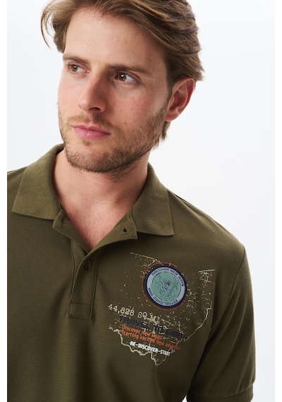 AR-MA Arma Erkek Regular Fit Baskılı % 100 Pamuk Pike Polo Yaka Tişört Y29374355102 Haki