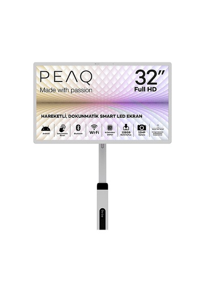 Peaq T9000 Android Wi-fi Bluetooth 13mp Kameralı Taşınabilir Dokunmatik Full Hd Led Ekran 32"