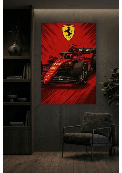 Formula 1 Motors Temalı Dekoratif Cam Tablo -14