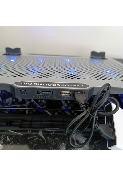 Ga46 Gaming Dizüstü Bilgisayar Soğutucu Laptop Standı 8 Fan Rgb Led Telefon Tutucu Yükseklik Ayarlı
