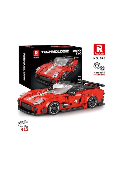 Reobrix Creator 676 Ferrari 599xx Spor Araba Yaratıcı Yapı Blok Seti Building Blocks - 413 Parça