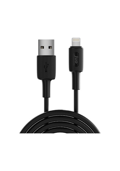 12w 2.4a Usb-a To Lightning İphone İpad İle Uyumlu Silikon Hızlı Şarj Ve Data Kablosu Siyah 2 Metre