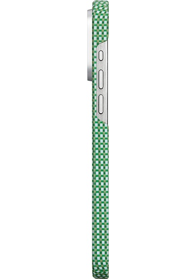 Apple Uyumlu iPhone 15 Pro Max Kılıf M-safe Şarj Özellikli Aramid Fiber Pitaka Ultra-slim Classic Serisi Yeşil