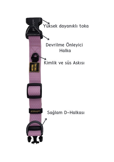 Interlaken Su Geçirmez Sağlam D Halkalı Pembe Köpek Boyun Tasması Pembe M Pembe