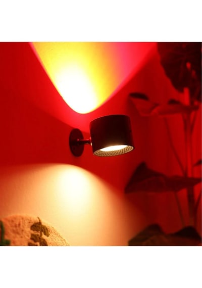 Rgb Uzaktan Kumandalı Şarjlı Duvar Aplik Led Gece Lambası Siyah