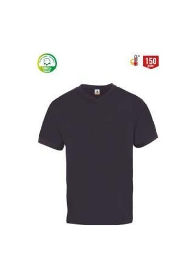 Myform 8129 Comfort V Yaka Supreme T-shırt - Siyah Çok Renkli