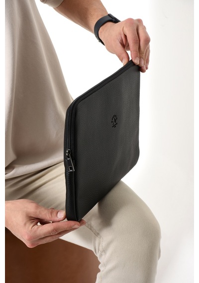 Westpolo Vegan Deri Unisex Laptop, Evrak Çantası - 6077 Siyah