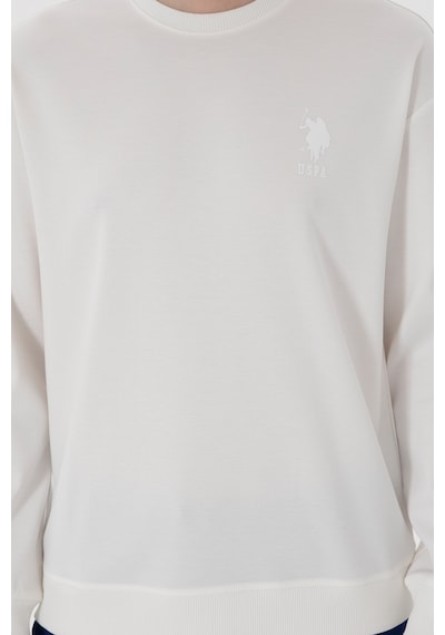 U.s. Polo Assn. Erkek Ekru Sweatshirt 50300048-vr184 Off Whıte Beyaz U.s. Polo Assn. Erkek Ekru Sweatshirt 50300048-vr184 Off Whıte Beyaz