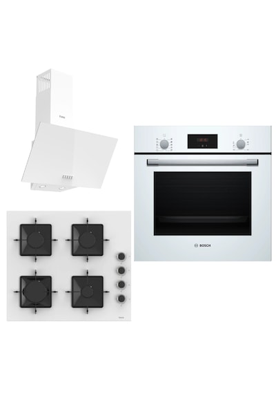 Bosch - Ferre HBF512BW1T - SS206 - D087 Beyaz Ankastre Set