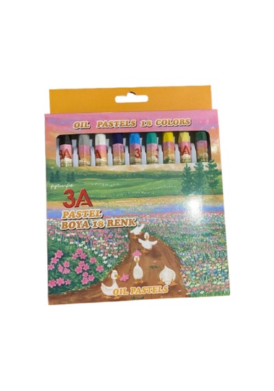 Pastel Boya 18 Renk Çok Renkli