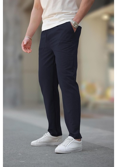 Madmext Lacivert Regular Fit Erkek Pantolon E6572
