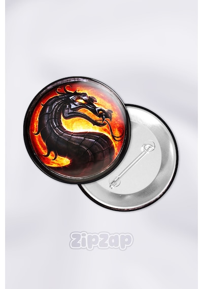 Mortal Kombat Video Oyun Çanta Süsü İğneli Buton Rozet Seti 1 Adet Tekli