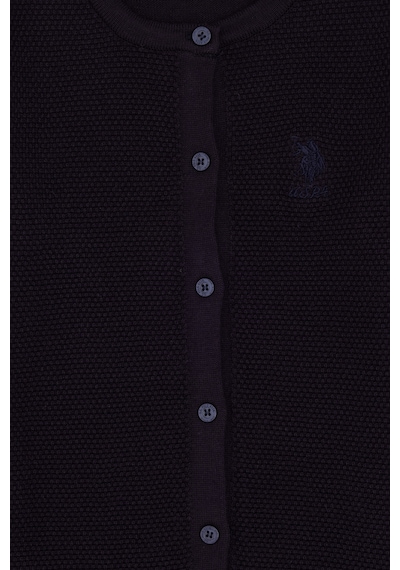 U.S. Polo Assn. Kız Çocuk Lacivert Bisiklet Yaka Triko Hırka 50294745-VR033