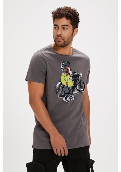 Bad Bear Fave T-Shırt Asphalt Erkek Tişört K.Gri S-Xxl 001